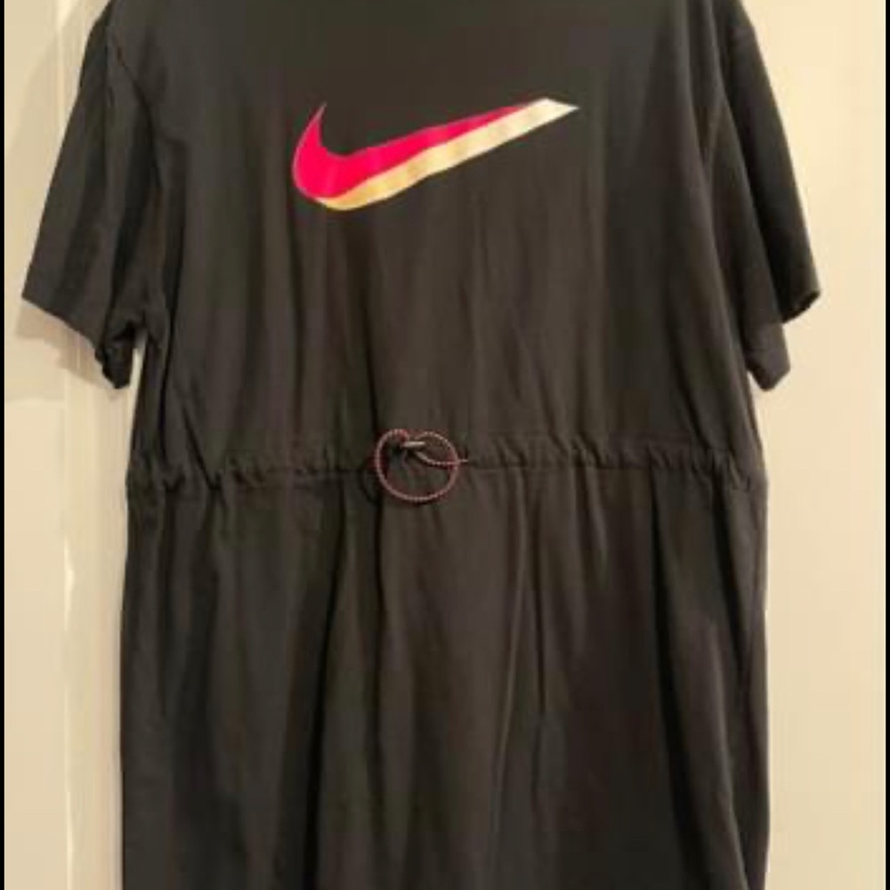Nike athletic drawstring dress black medium